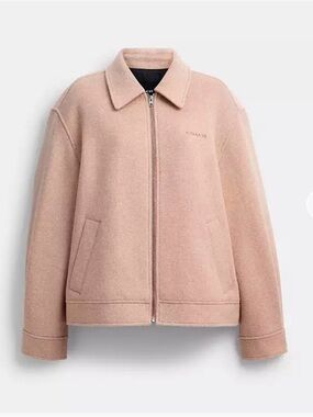 Coach Zip Front Wool Jacket